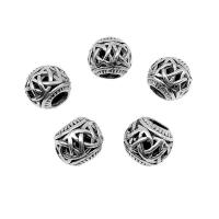 Tibetan Style Spacer Beads, antique silver color plated, DIY & hollow, 10x9mm, Hole:Approx 4.5mm, Approx 50PCs/Bag, Sold By Bag