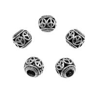 Zinc Alloy Spacer Beads antique silver color plated DIY & hollow Approx 4.5mm Approx Sold By Bag