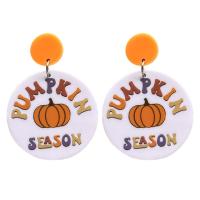 Acrylic Drop Earring, Flat Round, Halloween Jewelry Gift & different styles for choice & for woman, 57mm, Sold By Pair