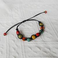 Porcelain Bracelet, with Wax Cord, handmade, Adjustable & fashion jewelry & Unisex, more colors for choice, Length:Approx 15-20 cm, Sold By PC
