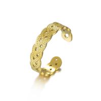 Boucle d'oreille Acier Titane, Plaqué d'or 14K, bijoux de mode & pour femme, doré, 18mm, 2PC/lot, Vendu par lot