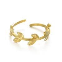 Titan Edelstahl Ringe, Titanstahl, 14 K vergoldet, Modeschmuck & für Frau, goldfarben, 6.3mm, 2PCs/Menge, verkauft von Menge