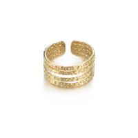 Anillo de dedo de Titantium Acero, Partículas de acero, chapado en oro de 14 K, Joyería & para mujer, dorado, 18*10mm, 2PCs/Grupo, Vendido por Grupo