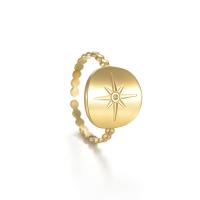 Boucle d'oreille Acier Titane, Plaqué d'or 14K, bijoux de mode & pour femme, doré, 18*13mm, 2PC/lot, Vendu par lot