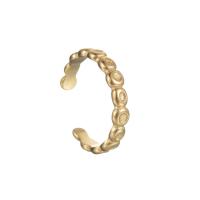 Boucle d'oreille Acier Titane, Plaqué d'or 14K, bijoux de mode & pour femme, doré, 18*4mm, 2PC/lot, Vendu par lot