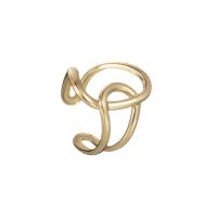 Boucle d'oreille Acier Titane, Plaqué d'or 14K, bijoux de mode & styles différents pour le choix & pour femme, doré, 18mm, 2PC/lot, Vendu par lot