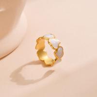 Titan stål örhänge, Hjärta, 14K guldpläterad, mode smycken & för kvinna & emalj, gyllene, 17*8mm, 2PC/Lot, Säljs av Lot