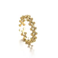 Titanium Steel  Earring, 14K gold plated, fashion jewelry & for woman, golden, 18mm, 2PCs/Lot, Sold By Lot