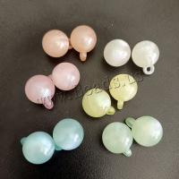 Acrylic Pendants, Round, DIY & luminated, mixed colors, 16mm, Approx 100PCs/Bag, Sold By Bag