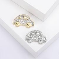Zinc Alloy Brooches Car plated fashion jewelry & for woman & with rhinestone nickel lead & cadmium free Sold By PC