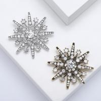 Zinc Alloy Brooches plated fashion jewelry & for woman & with rhinestone nickel lead & cadmium free Sold By PC