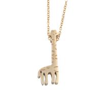 Stainless Steel Jewelry Necklace 304 Stainless Steel Giraffe Vacuum Ion Plating fashion jewelry & for woman golden Length Approx 18.19 Inch Sold By PC