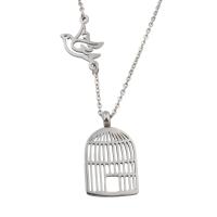 Stainless Steel smycken halsband, 304 rostfritt stål, Cage, mode smycken & för kvinna, ursprungliga färgen, 25x1mm, Längd Ca 19.02 inch, Säljs av PC