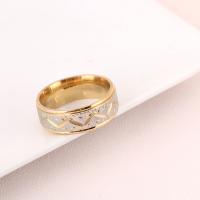 Stainless Steel Finger Ring 304 Stainless Steel Donut Galvanic plating fashion jewelry & Unisex Inner mm Sold By PC
