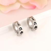 Stainless Steel Huggie Hoop Earring 304 Stainless Steel Donut fashion jewelry & Unisex & epoxy gel original color Sold By PC