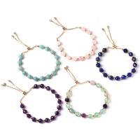 Gemstone Bracelets, Brass, with Gemstone, plated, fashion jewelry & different materials for choice, more colors for choice, nickel, lead & cadmium free, Length:16 cm, Sold By PC