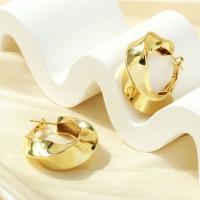 Messing Leverback Ohrring, plattiert, Modeschmuck & für Frau, goldfarben, frei von Nickel, Blei & Kadmium, 38x35mm, verkauft von Paar