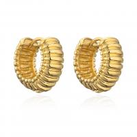 Messing Spring hoop oorbellen, echt goud verguld, mode sieraden & voor vrouw, meer kleuren voor de keuze, Verkocht door pair
