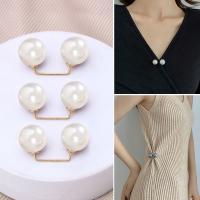 Tibetan Style Brooches, with Plastic Pearl, fashion jewelry & for woman, more colors for choice, nickel, lead & cadmium free, Sold By PC