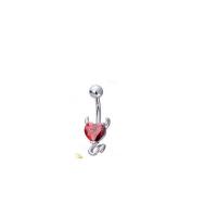 Stainless Steel Belly Ring 316L Stainless Steel fashion jewelry & micro pave cubic zirconia nickel lead & cadmium free 1.6u00d710mm Sold By PC