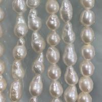 Barok ferskvandskulturperle Beads, Ferskvandsperle, du kan DIY, hvid, 5.8~6.5mm, Solgt Per Ca. 37 cm Strand