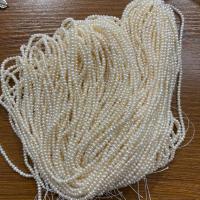 Aardappel Gekweekte Zoetwater Parel kralen, DIY, wit, 2-3mm, Per verkocht Ca 37 cm Strand
