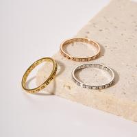 Rozsdamentes acél Finger Ring, 304 rozsdamentes acél, divat ékszerek & különböző méretű a választás & a nő, több színt a választás, Által értékesített PC