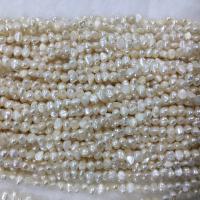 Barok ferskvandskulturperle Beads, Ferskvandsperle, du kan DIY, hvid, 6-7mm, Solgt Per Ca. 37 cm Strand