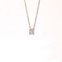 Titanium Steel Necklace, with 5cm extender chain, Square, Vacuum Ion Plating, fashion jewelry & for woman & with rhinestone, clear, nickel, lead & cadmium free, Length:Approx 45 cm, Sold By PC