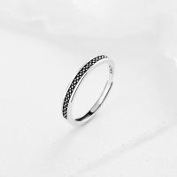 Solidny srebrny pierścień, 925 Srebro, biżuteria moda & dla kobiety, bez zawartości niklu, ołowiu i kadmu, rozmiar:7, sprzedane przez PC