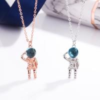 925 Sterling Silver Necklaces, with Moonstone, with 1.97inch extender chain, plated, fashion jewelry & for woman, more colors for choice, nickel, lead & cadmium free, Length:Approx 15.74 Inch, Sold By PC