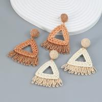 Zinc Alloy Drop Earrings Rafidah Grass with Zinc Alloy fashion jewelry & for woman nickel lead & cadmium free Sold By Pair