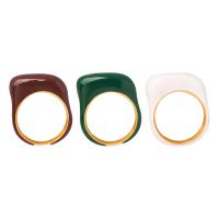 Titanium Steel Finger Ring, Vacuum Ion Plating, different size for choice & for woman & enamel, more colors for choice, Sold By PC