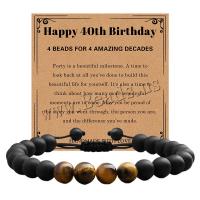 Gemstone Bracelets Abrazine Stone with Knot Cord & Tiger Eye Round Unisex & adjustable Length Approx 18-26 cm Sold By PC