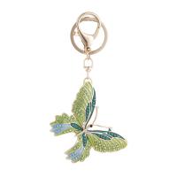 Zinc Alloy Key Clasp Butterfly gold color plated for woman & with rhinestone nickel lead & cadmium free Sold By PC