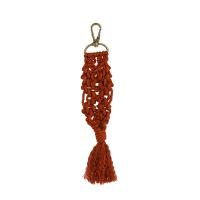 Tibetan Style Key Clasp, Cotton Cord, with Tibetan Style, antique bronze color plated, Bohemian style & for woman, more colors for choice, 40x190mm, Sold By PC