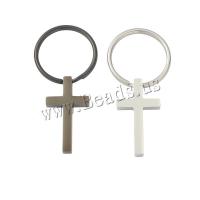 Titanium Steel Key Clasp, plated, fashion jewelry, more colors for choice, 17x54mm, Sold By PC