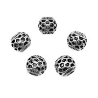 Tibetan Style Spacer Beads, antique silver color plated, DIY & hollow, 10x9mm, Hole:Approx 4mm, Approx 50PCs/Bag, Sold By Bag