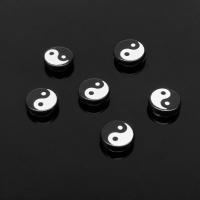 Resin Jewelry Beads Round DIY & enamel black Approx Sold By Bag