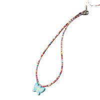 Resin Necklace with Glass Seed Beads fashion jewelry Length Approx 17 Inch Sold By PC
