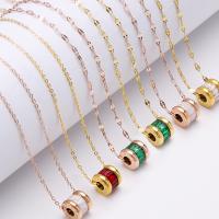 Stainless Steel Jewelry Necklace 316L Stainless Steel with Crystal plated fashion jewelry Length 47 cm Sold By PC