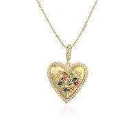 Cubic Zircon Micro Pave Brass Necklace real gold plated & micro pave cubic zirconia & for woman golden Sold By PC