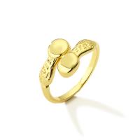 Cubic Zirconia Micro Pave Brass Ring real gold plated & micro pave cubic zirconia & for woman & enamel gold Sold By PC