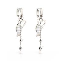 Titanium Steel  Earring plated for woman & enamel Sold By Pair