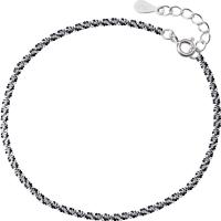 925 Sterling Silver Bracelet Korean style & for woman silver color 2mm Length Approx 6.5 Inch Sold By PC