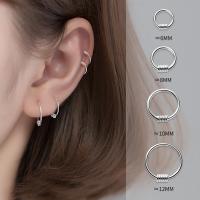 925 Sterling Silver Earring Cuff, plated, Korean style & different size for choice & for woman, more colors for choice, Sold By Pair