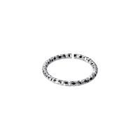 Серебро 925 пробы Манжеты палец кольцо, Корейский стиль & цветочный отрез & регулируемый & Женский, серебряный, 2mm, размер:6-8, продается PC