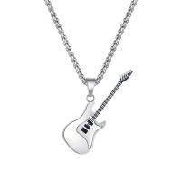 Titanium Steel Necklace Guitar plated fashion jewelry & Unisex Sold By PC