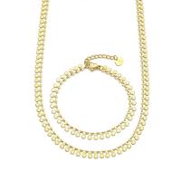 304 Stainless Steel Náramek a náhrdelník, barva pozlacený, různé styly pro výběr & pro ženy, Prodáno By PC