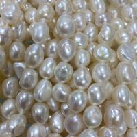 Perles nacres baroques de culture d'eau douce , perle d'eau douce cultivée, DIY, blanc, 10-11mm, Vendu par Environ 37 cm brin